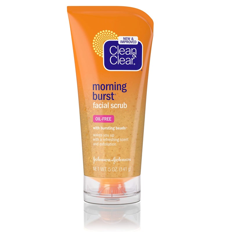Clean & Clear Morning Burst Oil-Free Exfoliating Facial Scrub For All Skin Types, Vitamin-Enriched Daily Face Scrub to Cleanse & Exfoliate Dull Skin, Vitamin C & Ginseng, 5 fl. oz - Image 1